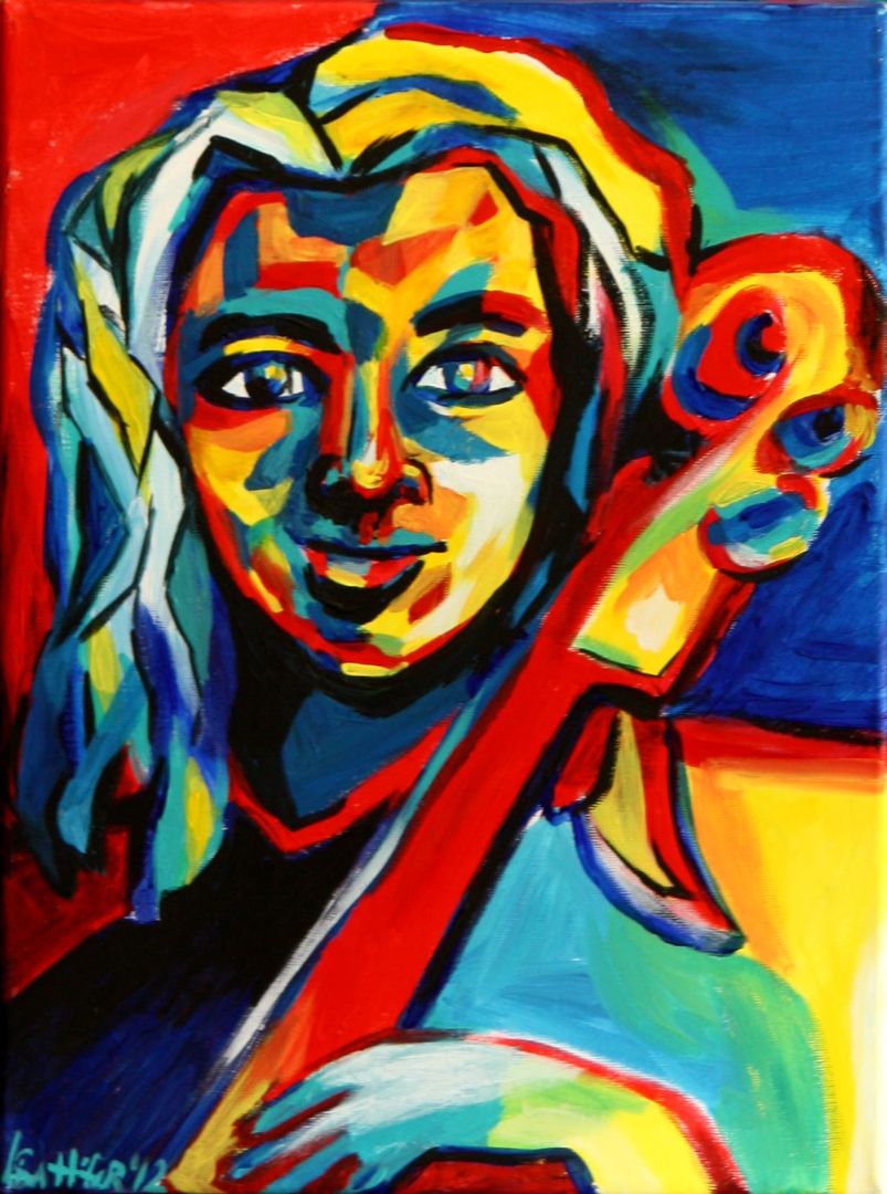 Porträt mit Cello (Lisa Hofer)